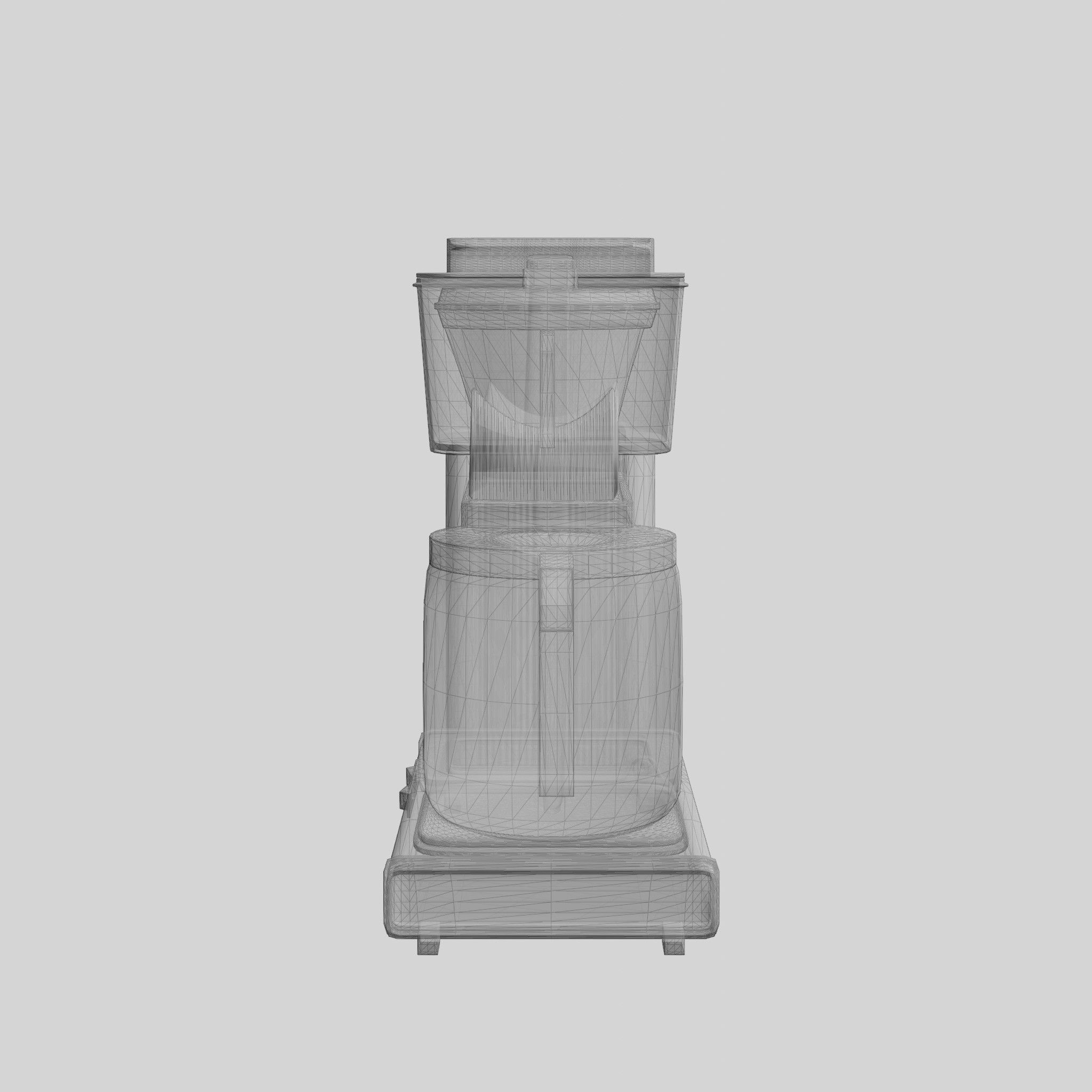 Coffee Maker KB Black Low-poly 3D model_7