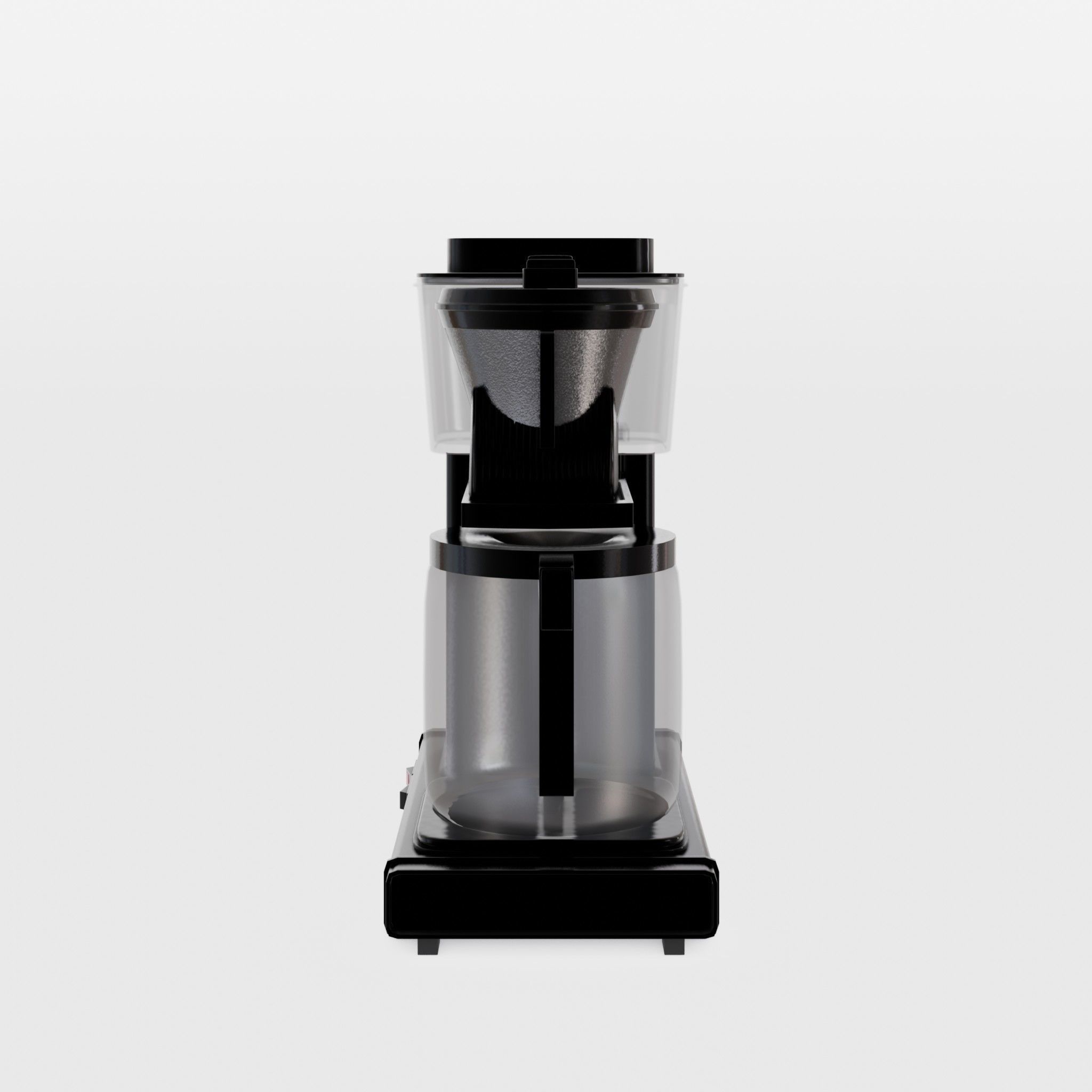 Coffee Maker KB Black Low-poly 3D model_2