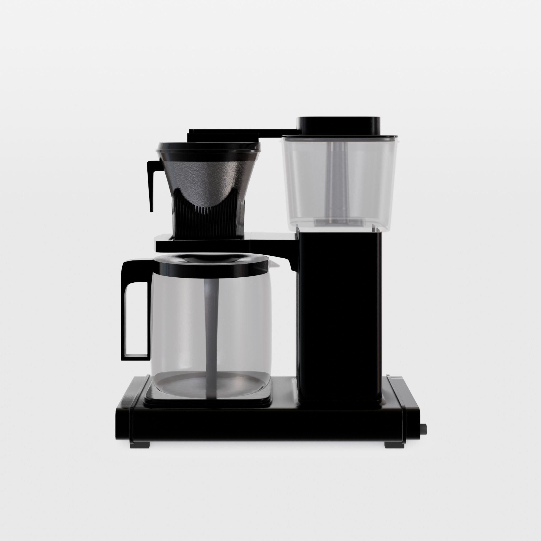 Coffee Maker KB Black Low-poly 3D model_1