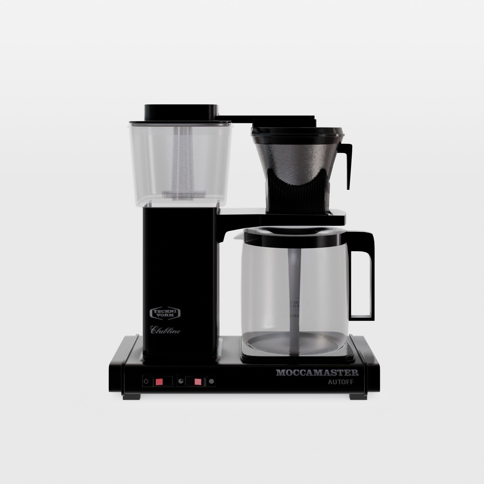 Coffee Maker KB Black Low-poly 3D model_3