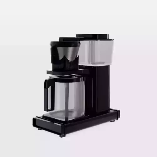 Coffee Maker KB Black Low-poly 3D model