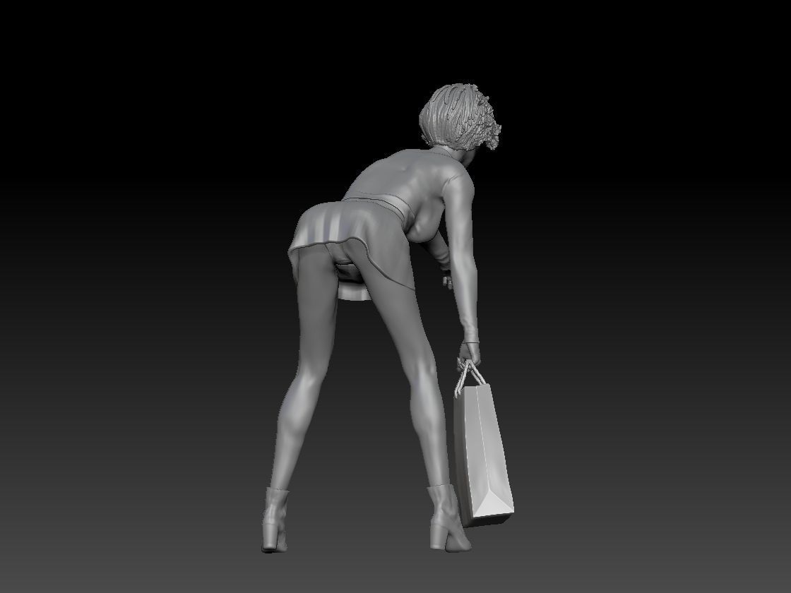 SHOPPING GIRL 4 3D print model_4