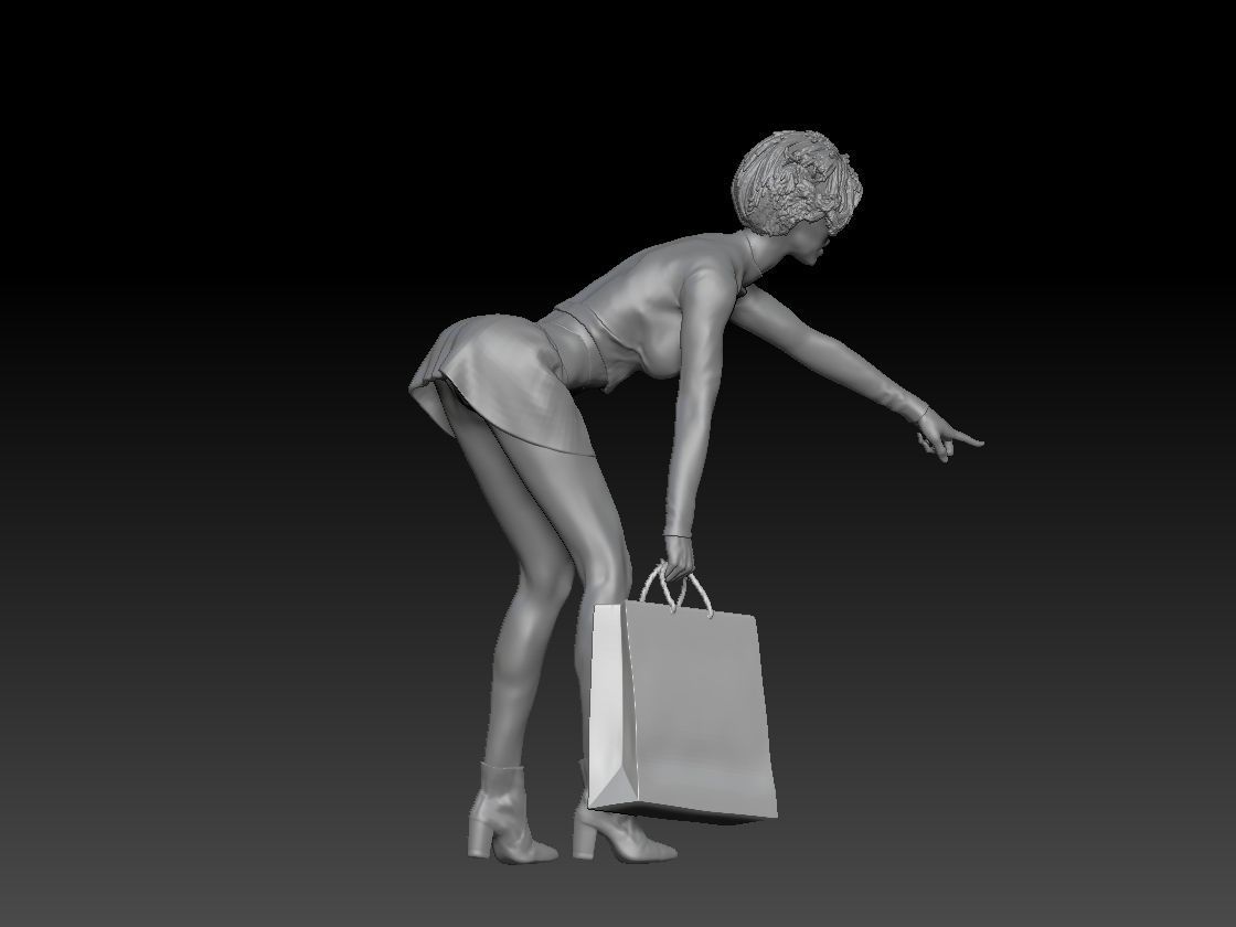 SHOPPING GIRL 4 3D print model_5