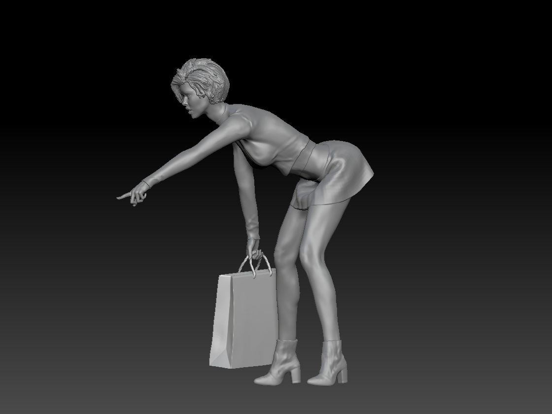 SHOPPING GIRL 4 3D print model_1