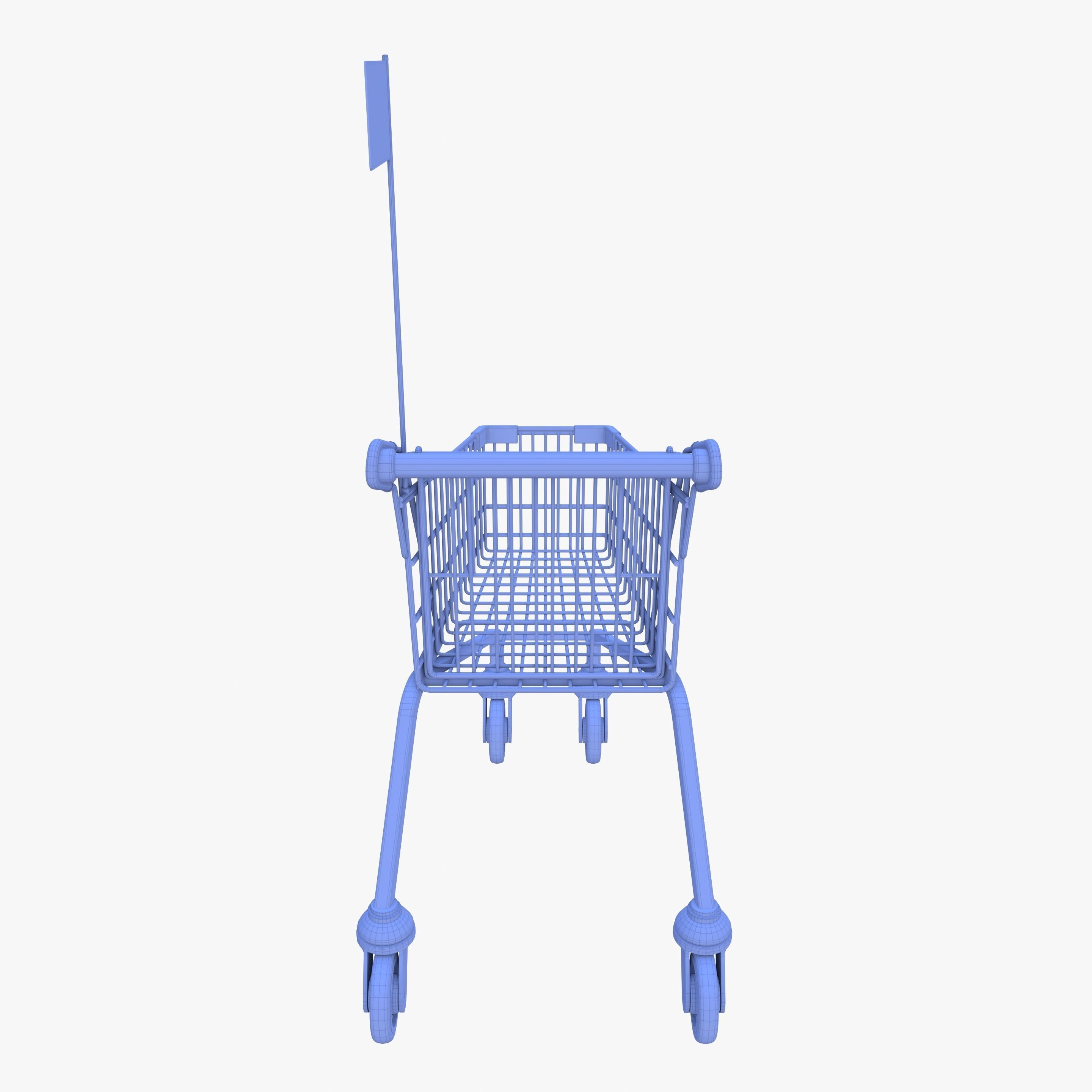 Kid shopping cart v1 Low-poly 3D model_16