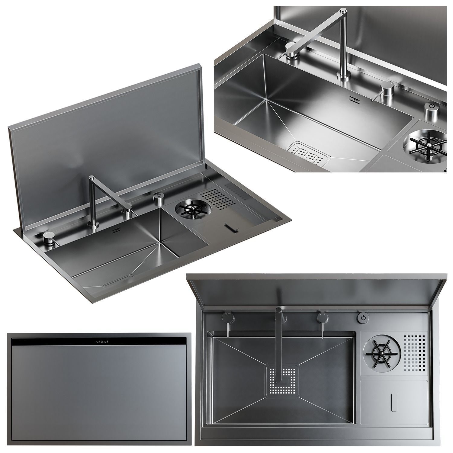 Asras sink set 3D model_3