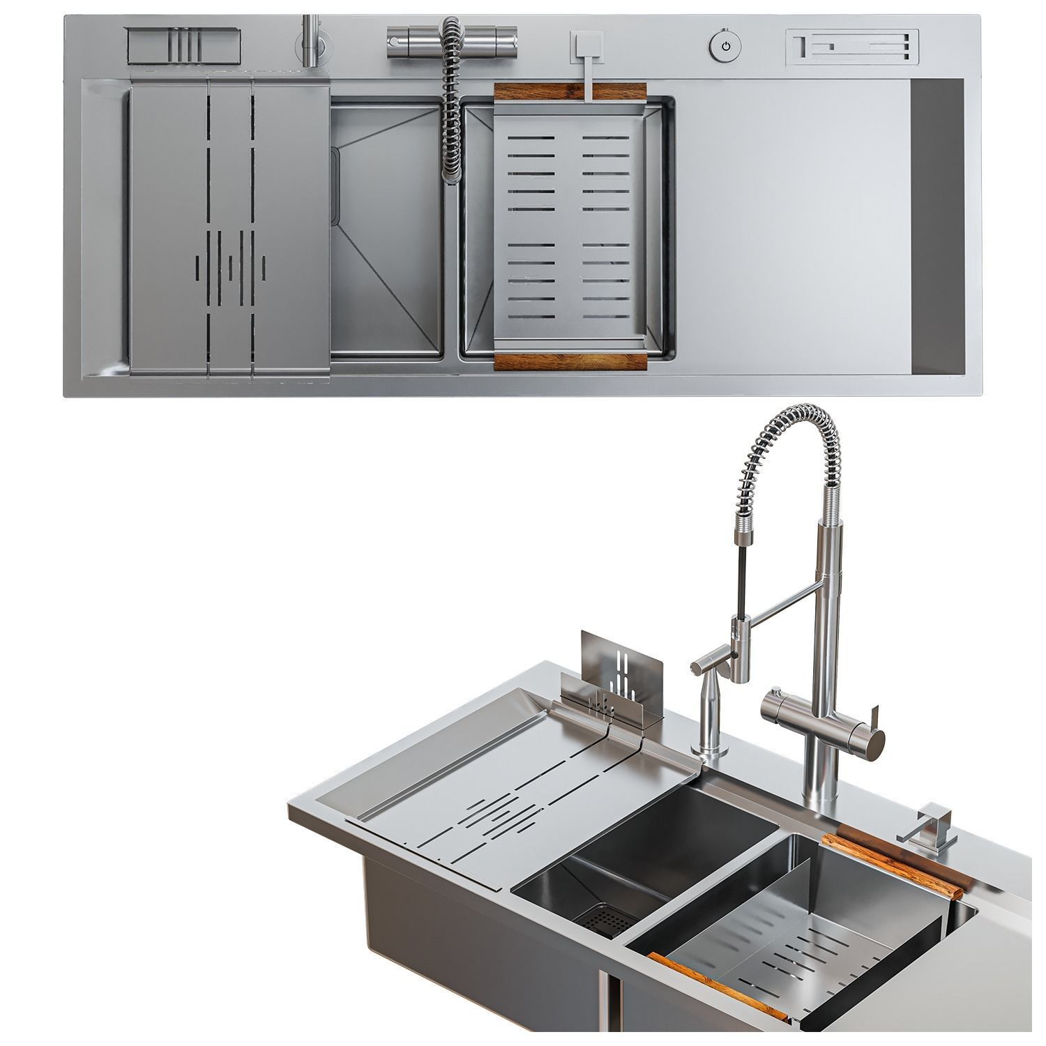 Asras sink set 3D model_1