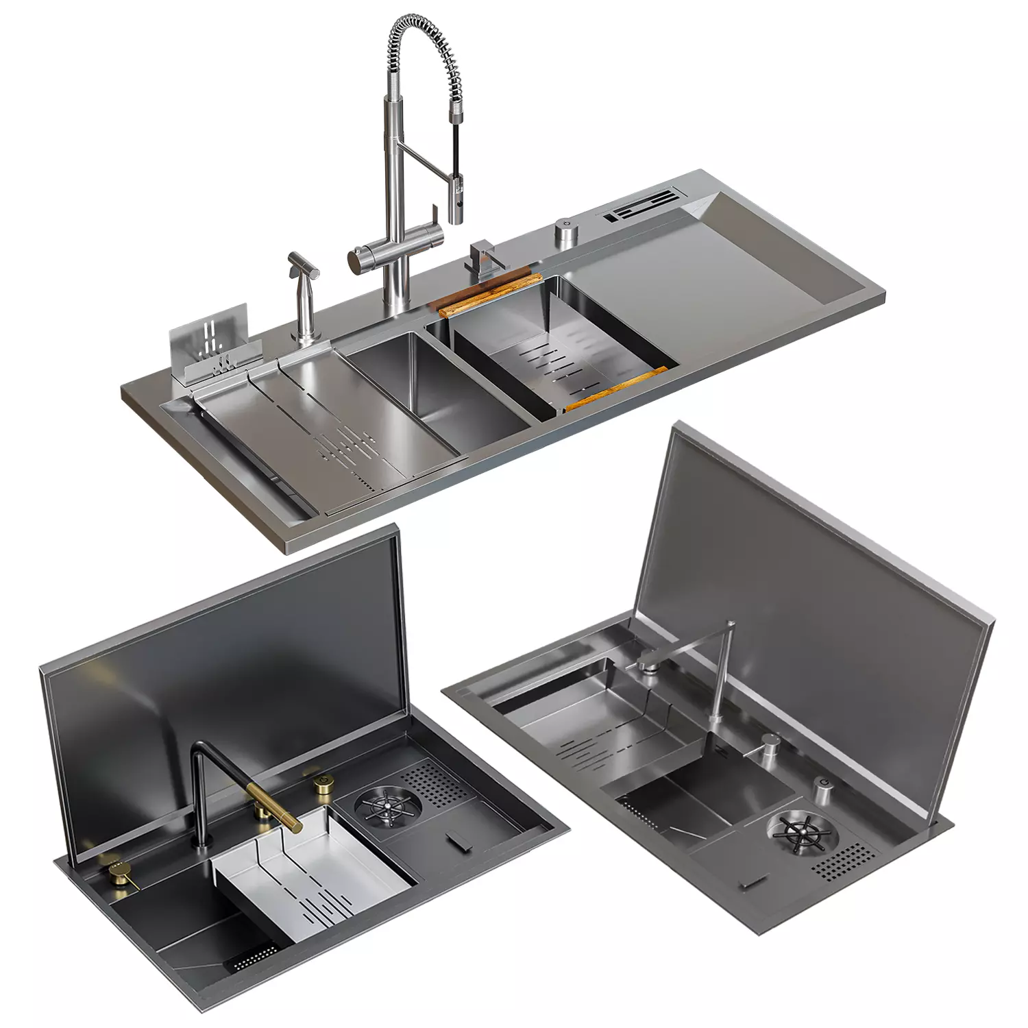 Asras sink set 3D model_0