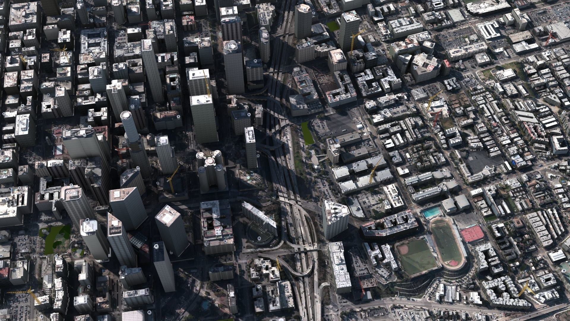 LA City Core Low-poly 3D model_4