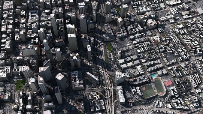 LA City Core Low-poly 3D model 5