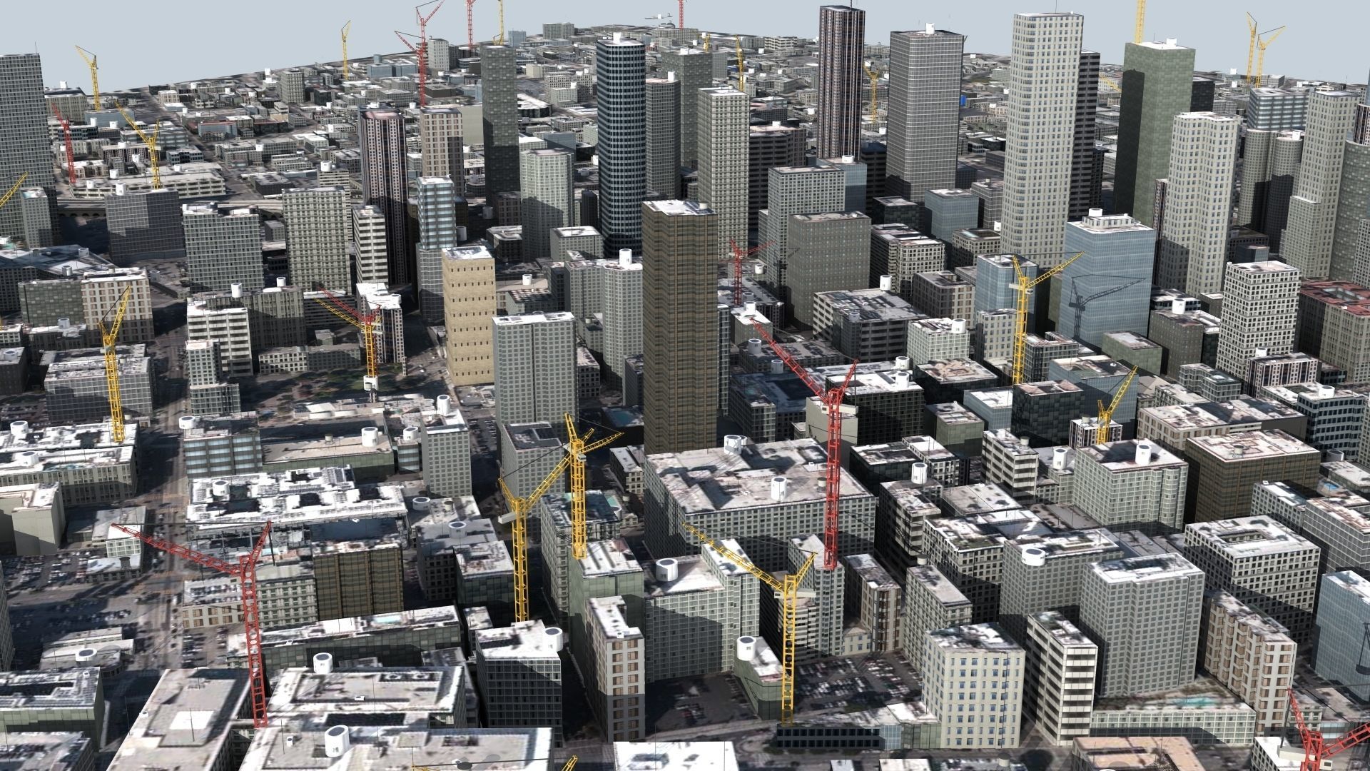 LA City Core Low-poly 3D model_14