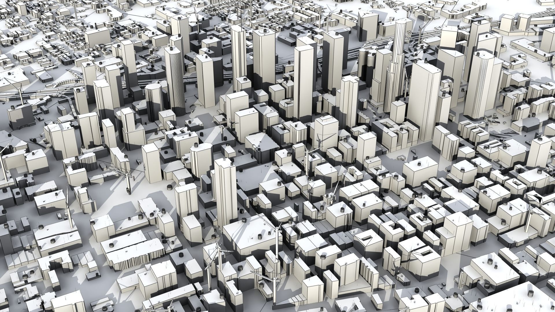 LA City Core Low-poly 3D model_29