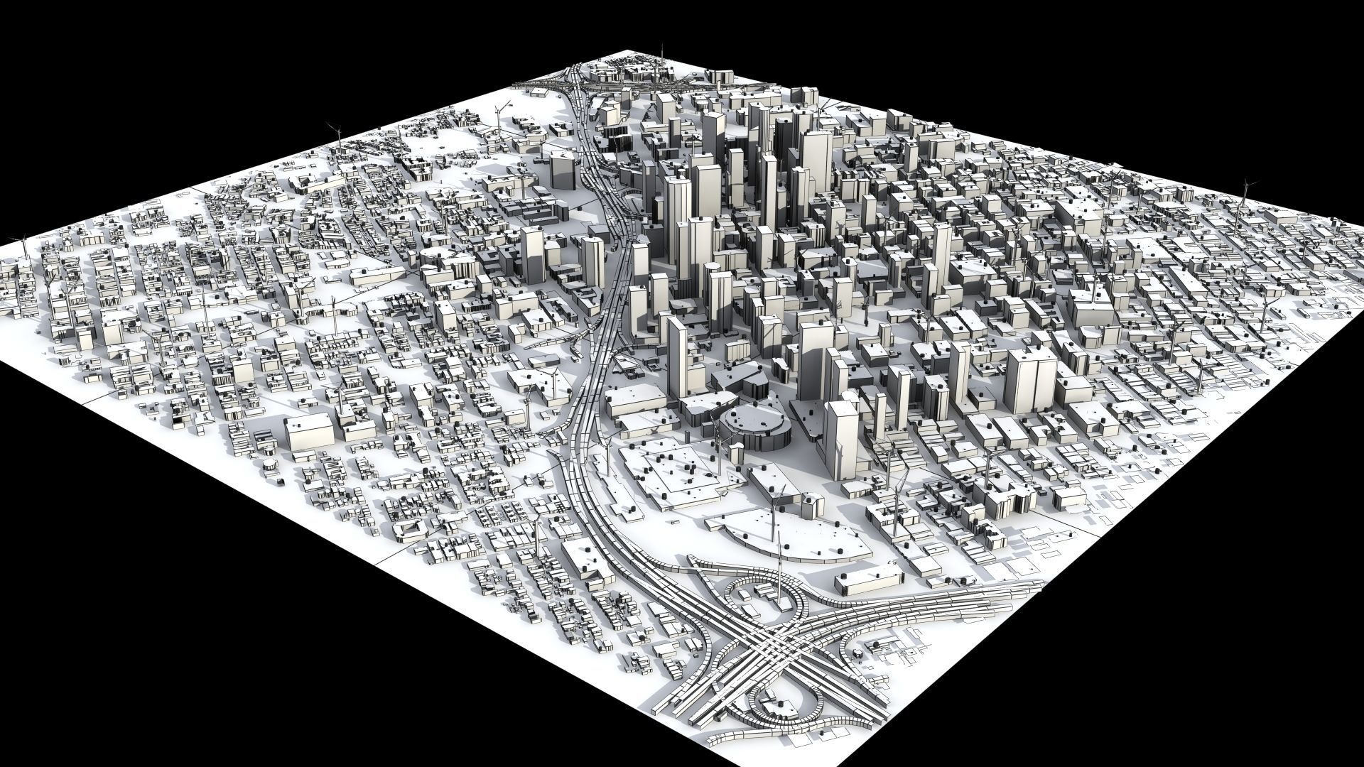 LA City Core Low-poly 3D model_24