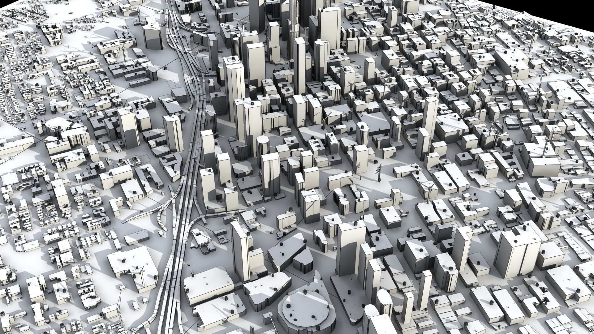 LA City Core Low-poly 3D model_36
