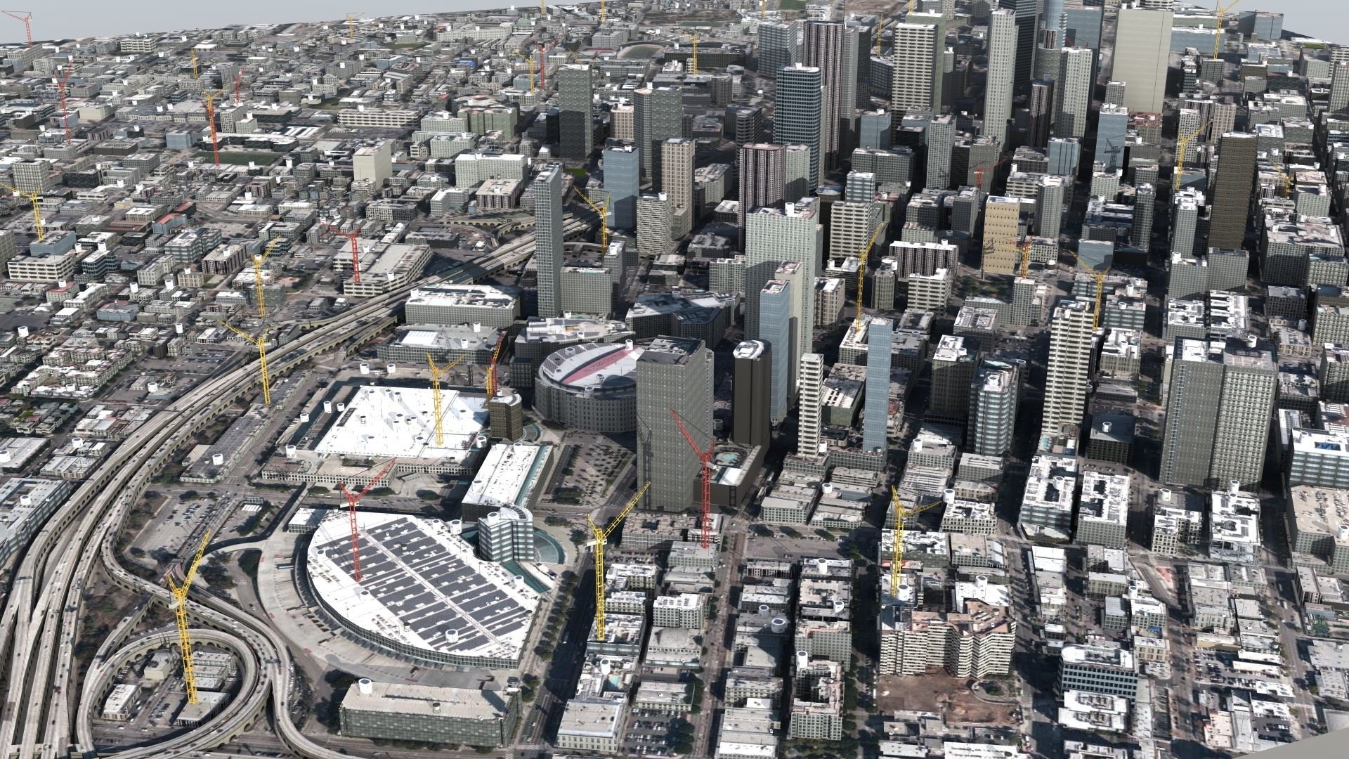 LA City Core Low-poly 3D model_8