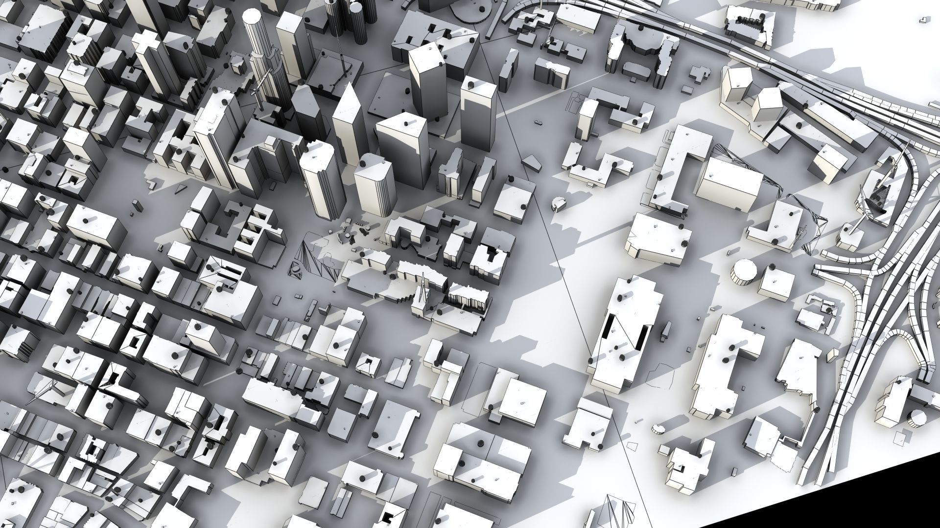 LA City Core Low-poly 3D model_44