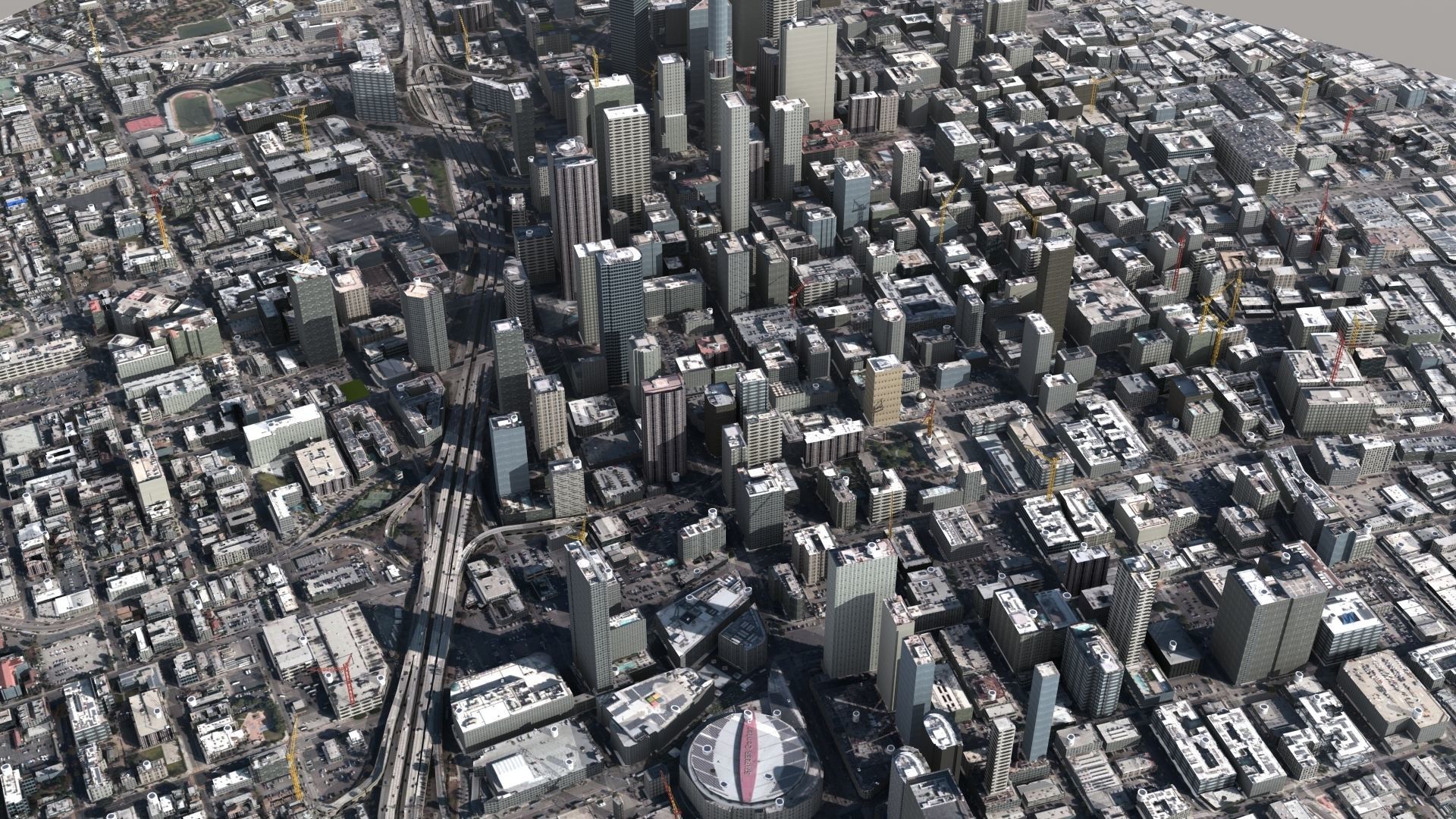 LA City Core Low-poly 3D model_12