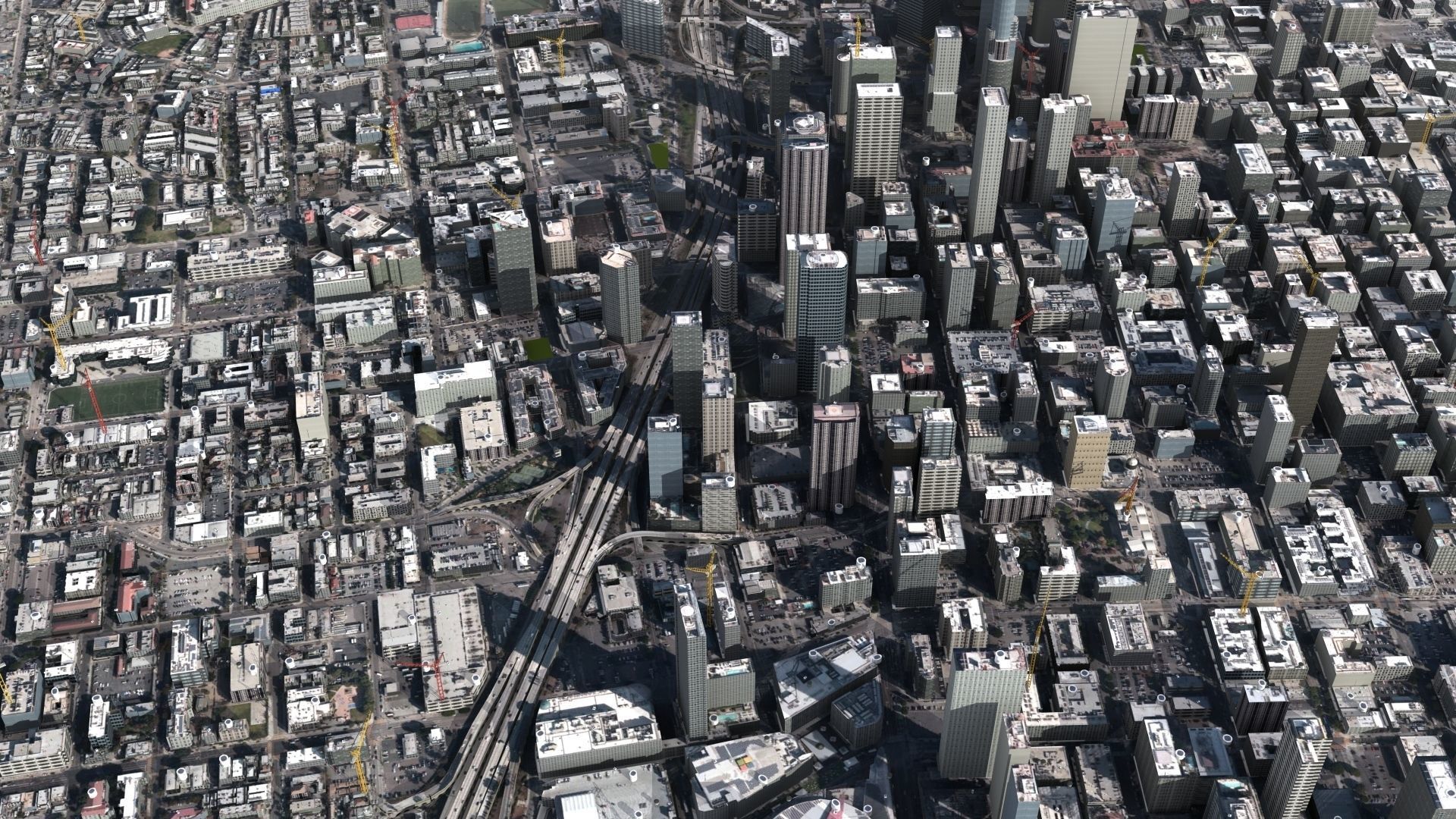 LA City Core Low-poly 3D model_6