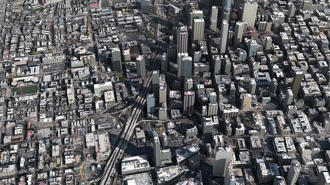 LA City Core Low-poly 3D model 7