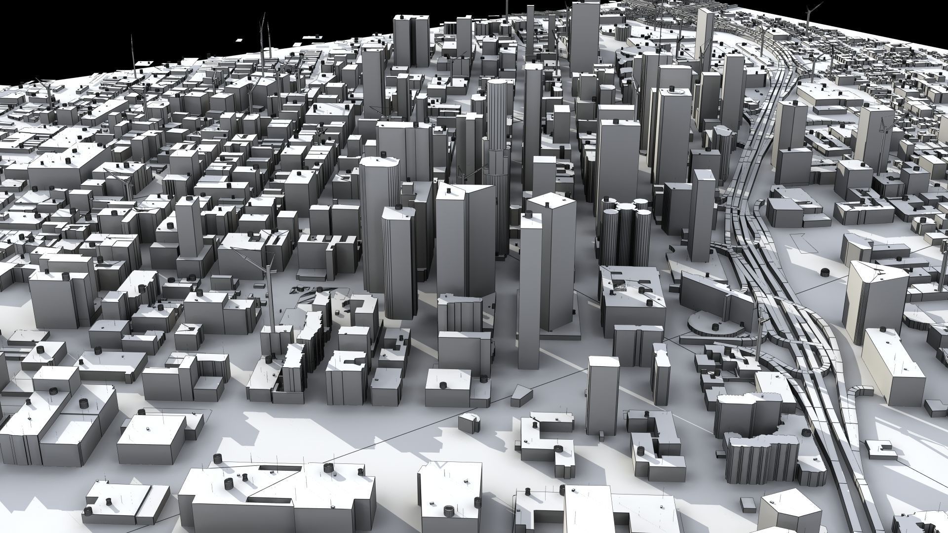 LA City Core Low-poly 3D model_39