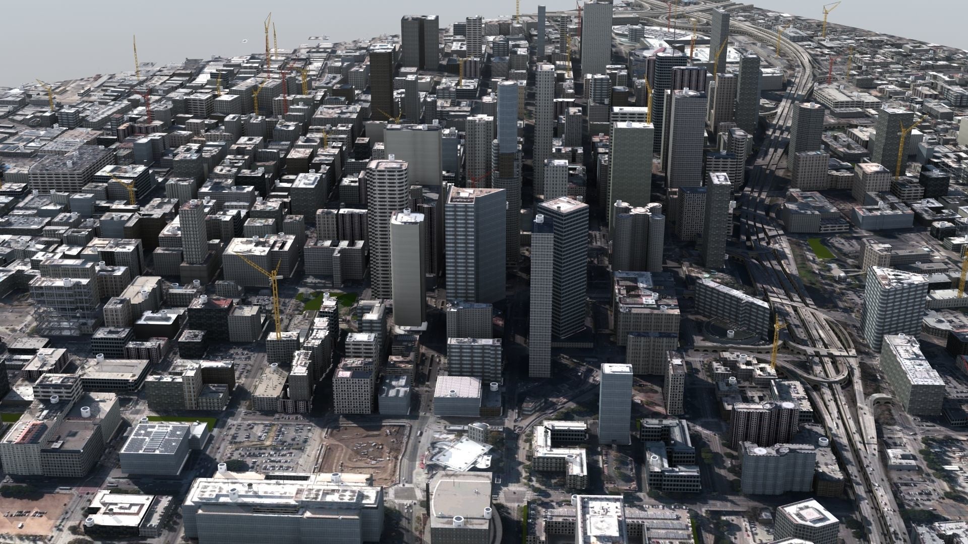 LA City Core Low-poly 3D model_15