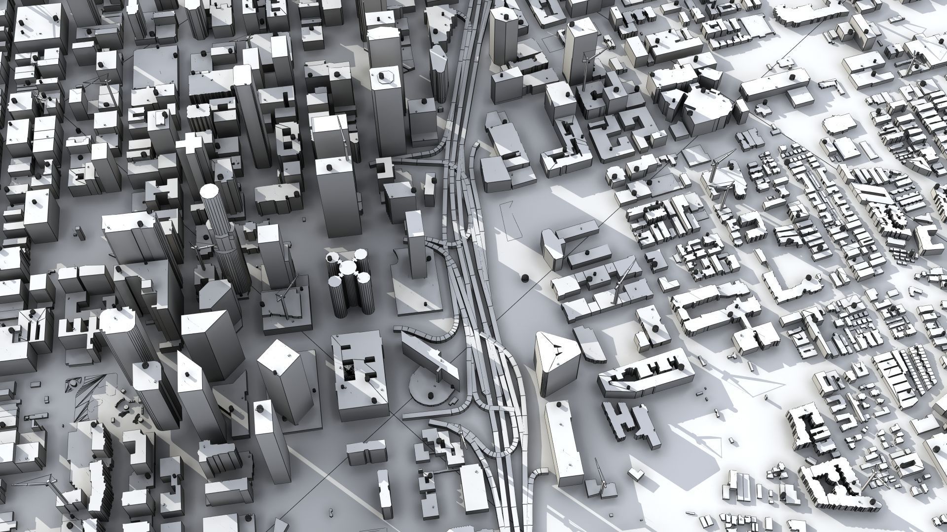 LA City Core Low-poly 3D model_28