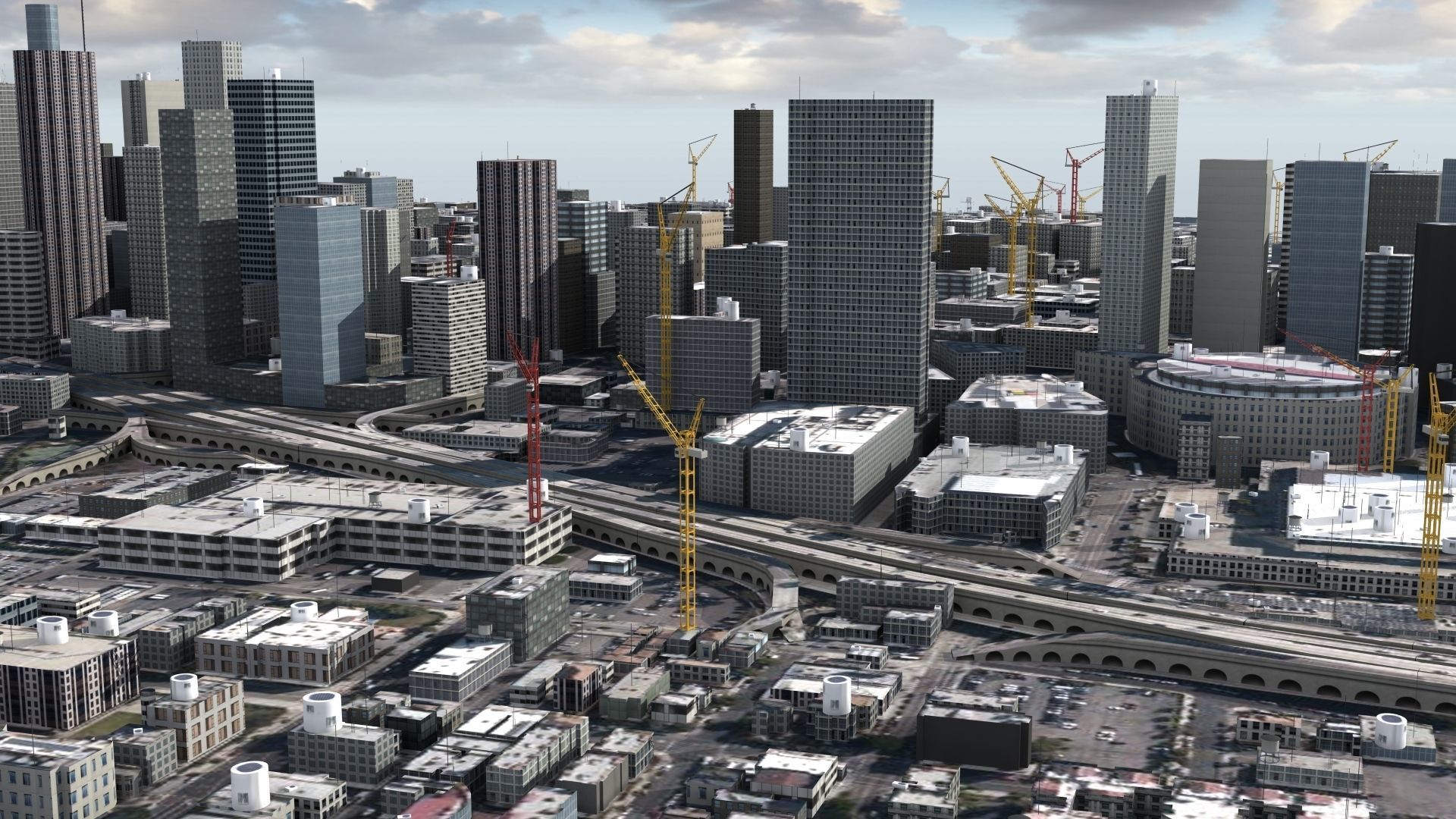 LA City Core Low-poly 3D model_19