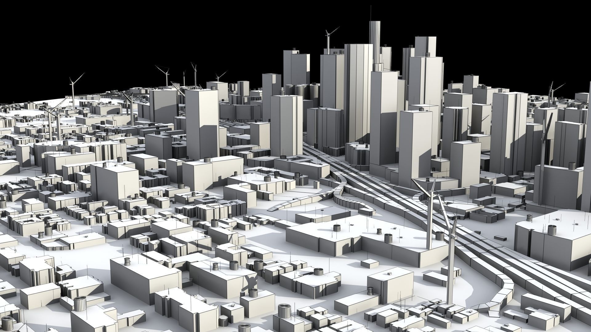 LA City Core Low-poly 3D model_33