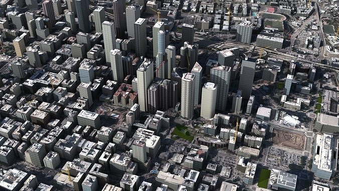LA City Core Low-poly 3D model 4