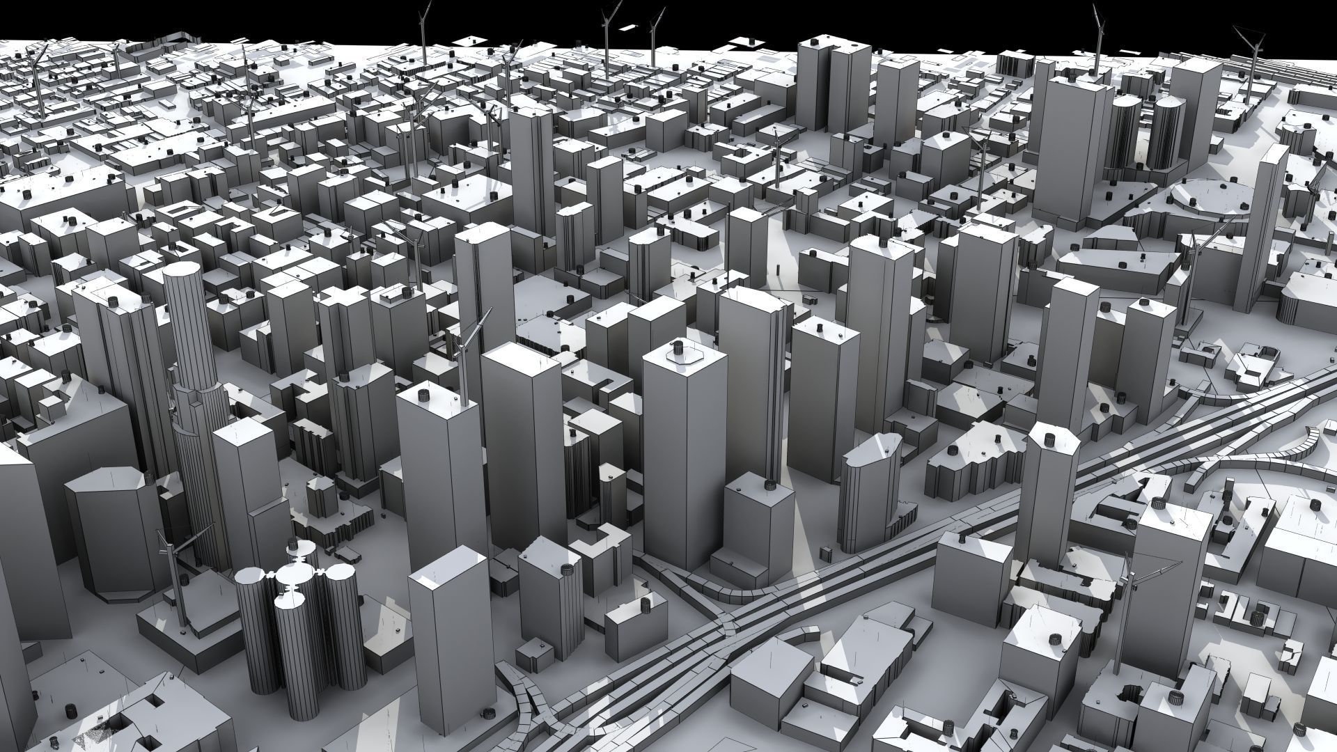 LA City Core Low-poly 3D model_35