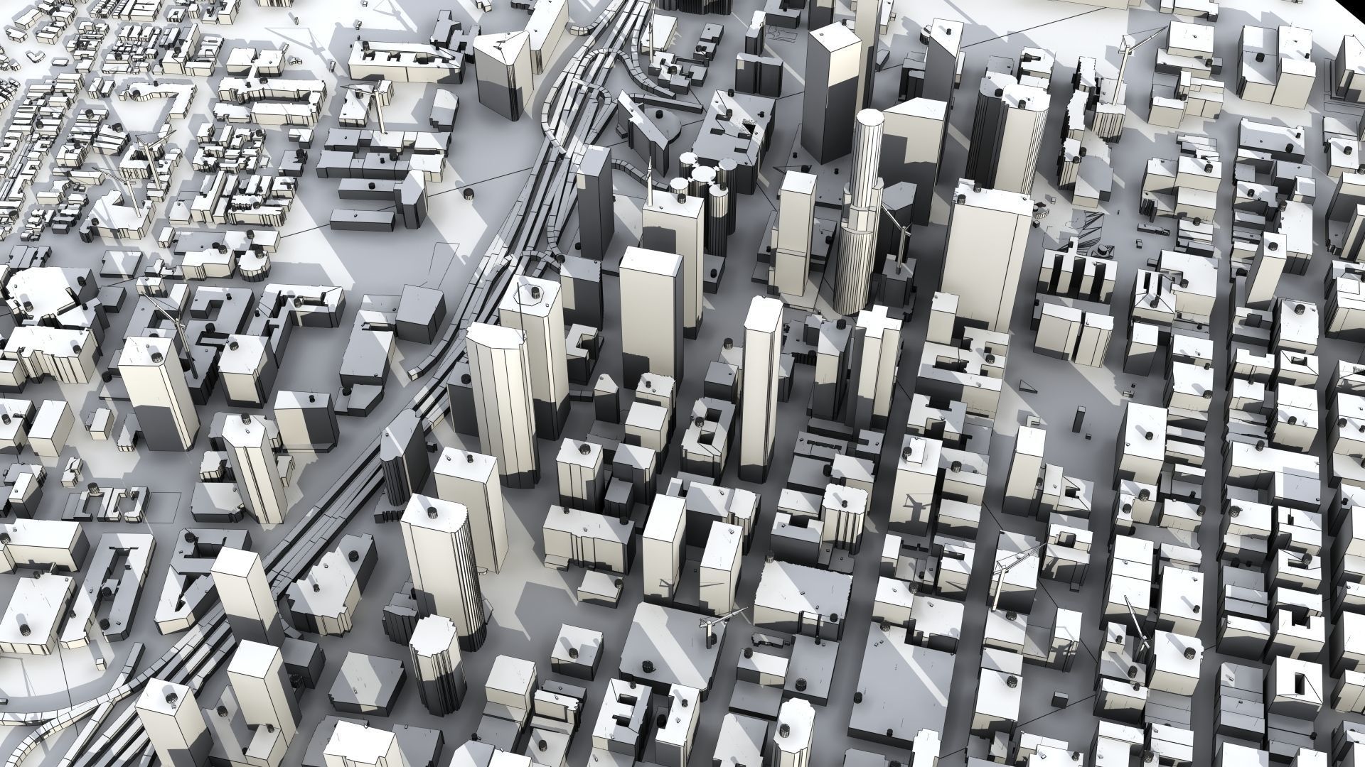LA City Core Low-poly 3D model_45