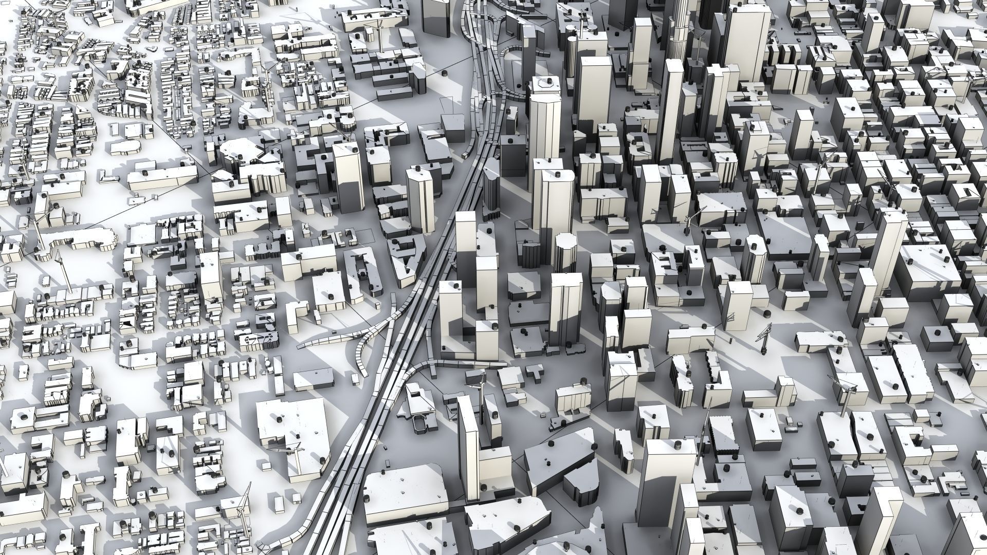 LA City Core Low-poly 3D model_30