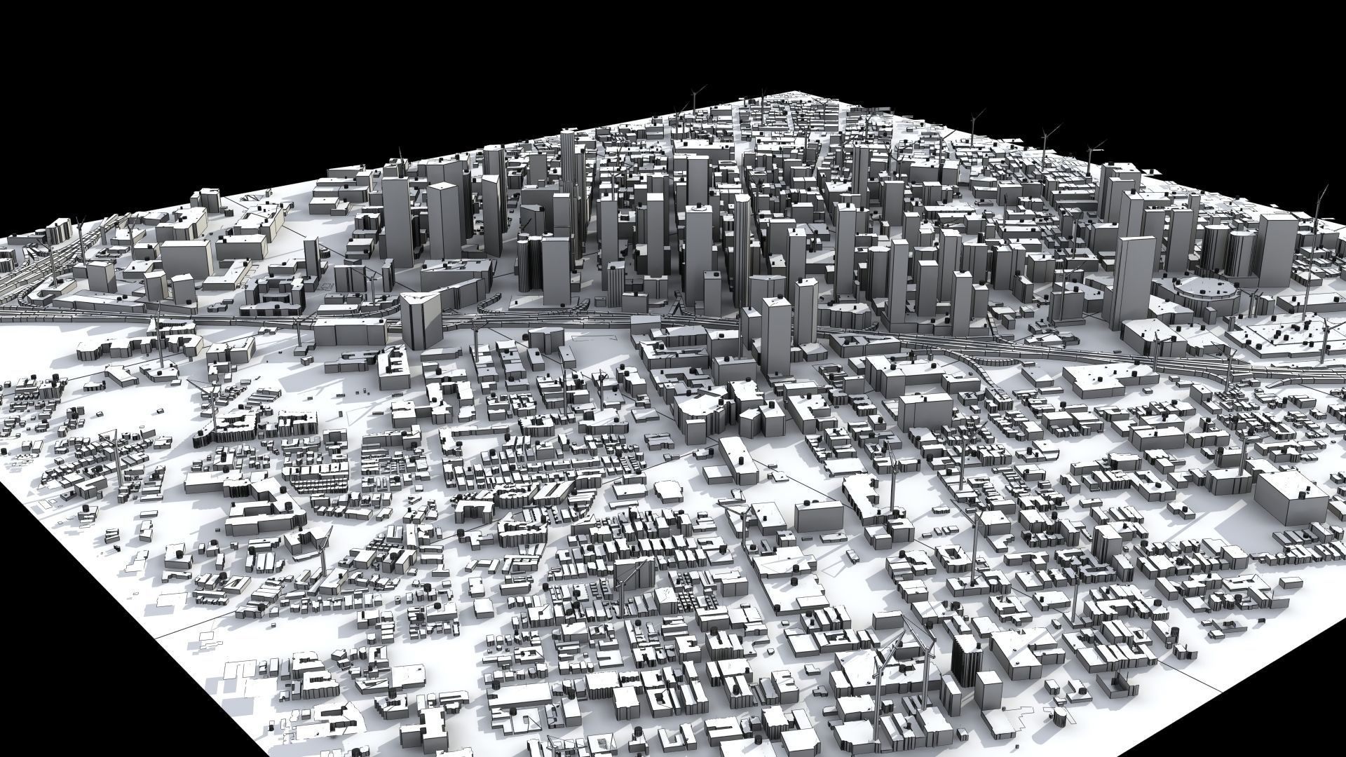 LA City Core Low-poly 3D model_40