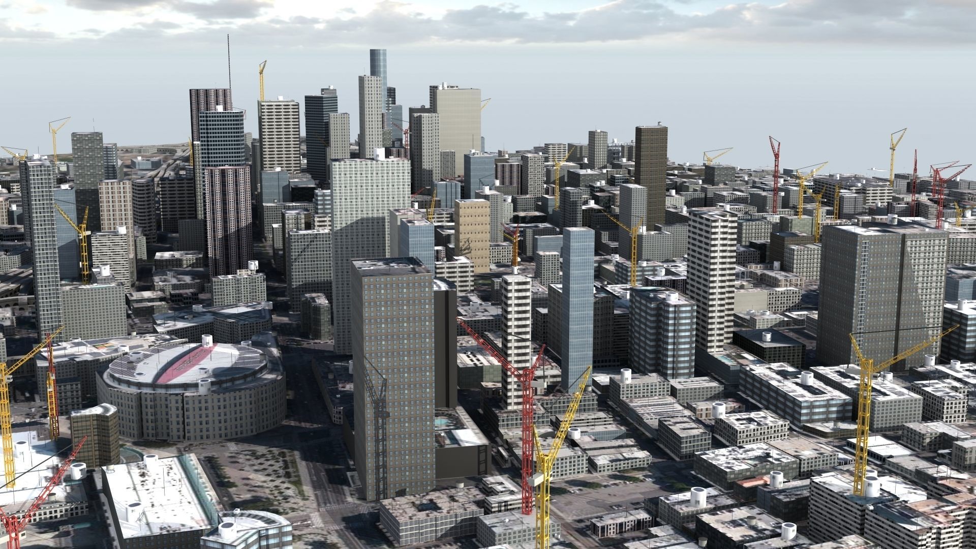 LA City Core Low-poly 3D model_10