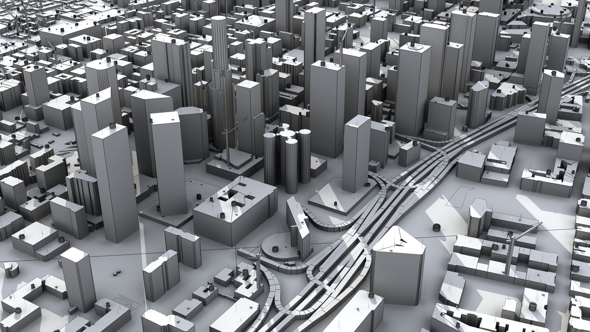 LA City Core Low-poly 3D model_31