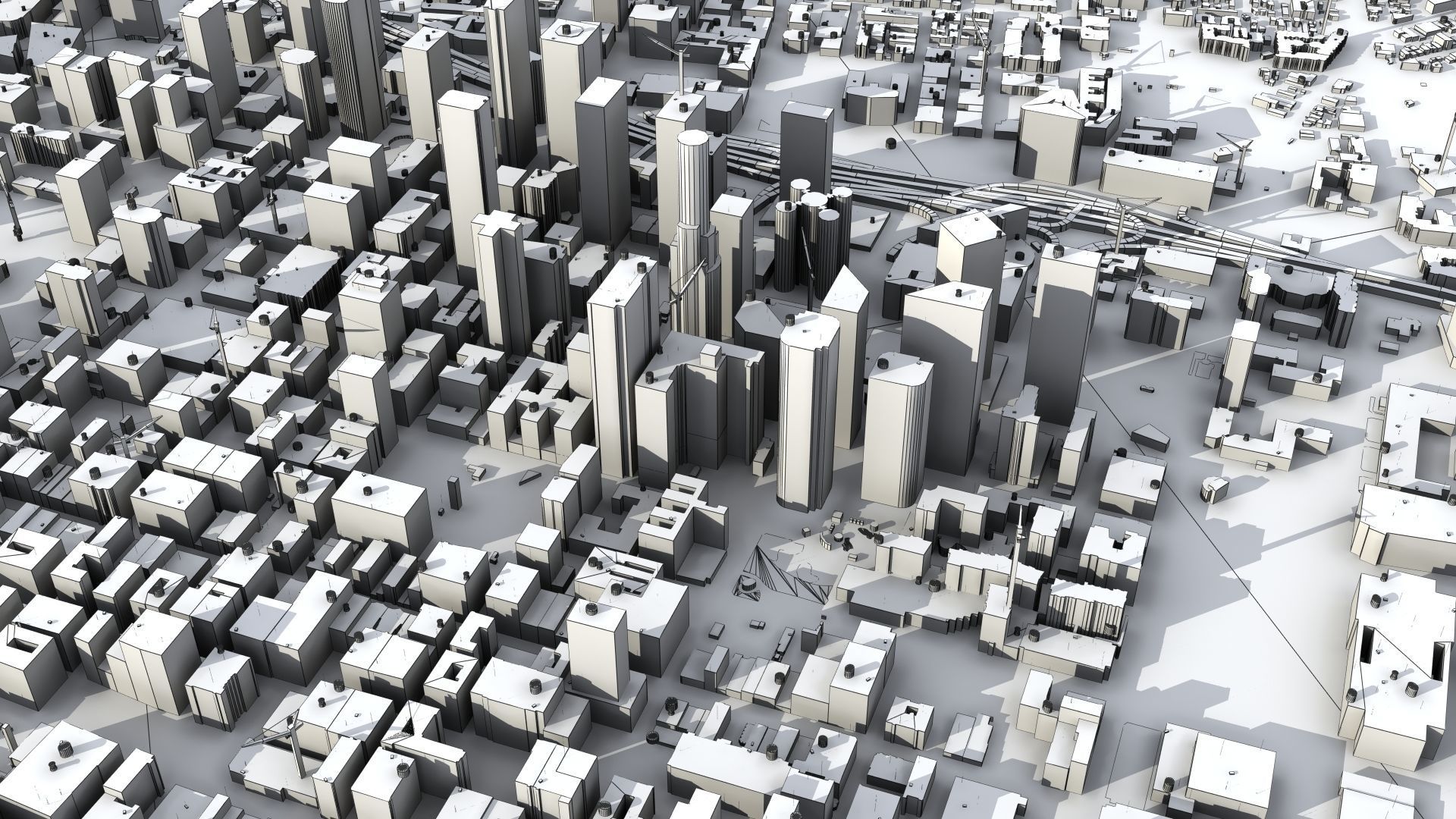 LA City Core Low-poly 3D model_27
