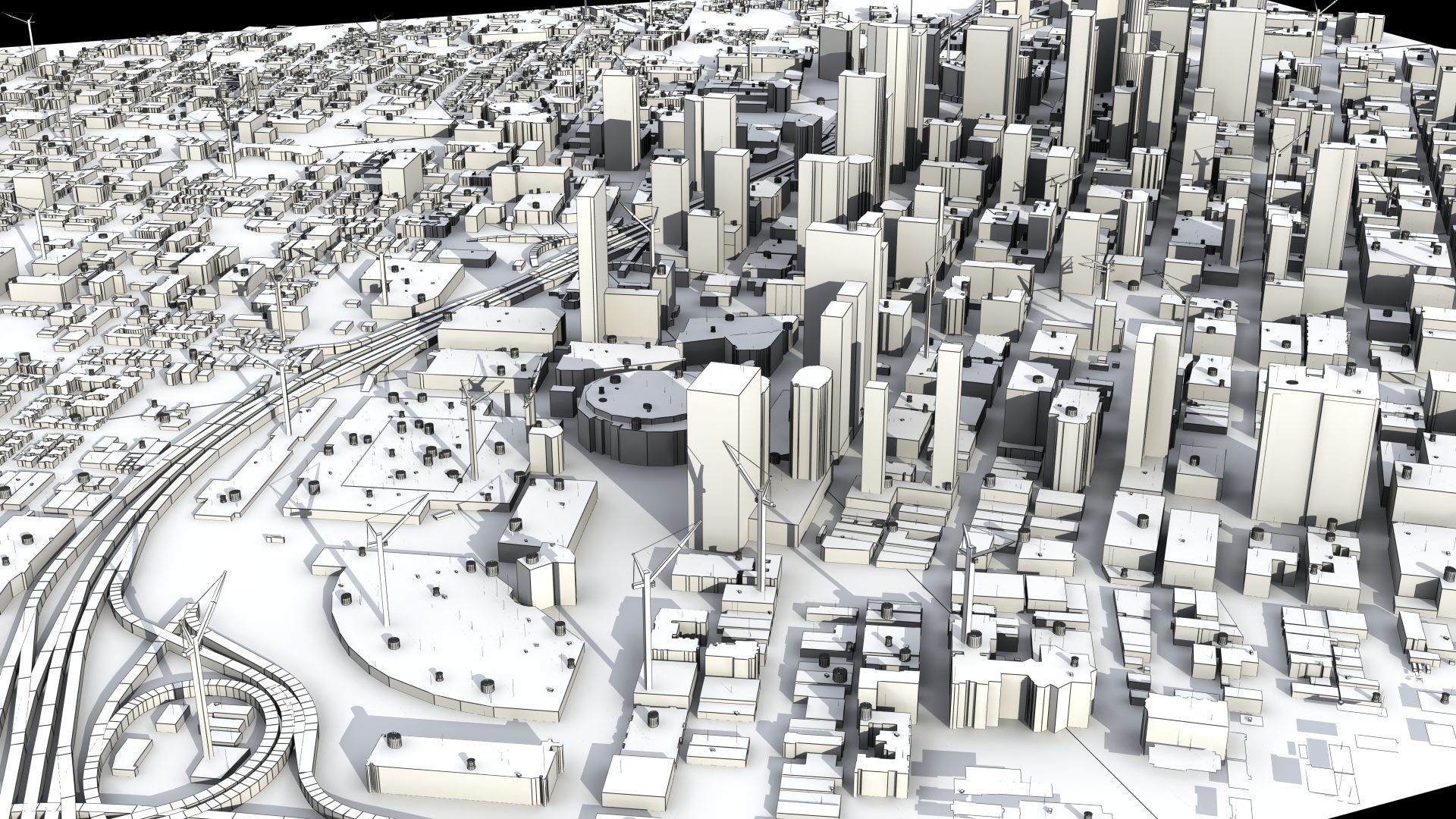 LA City Core Low-poly 3D model_32