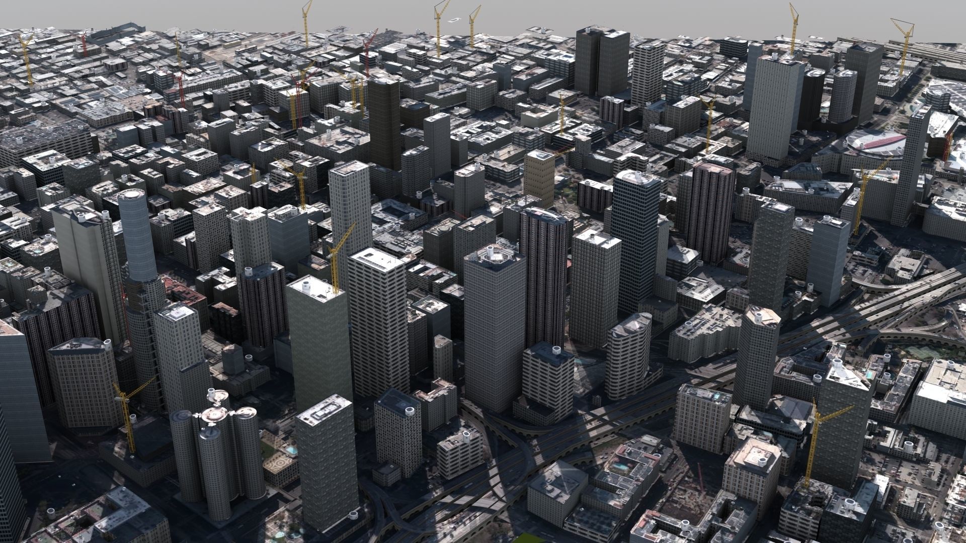 LA City Core Low-poly 3D model_11