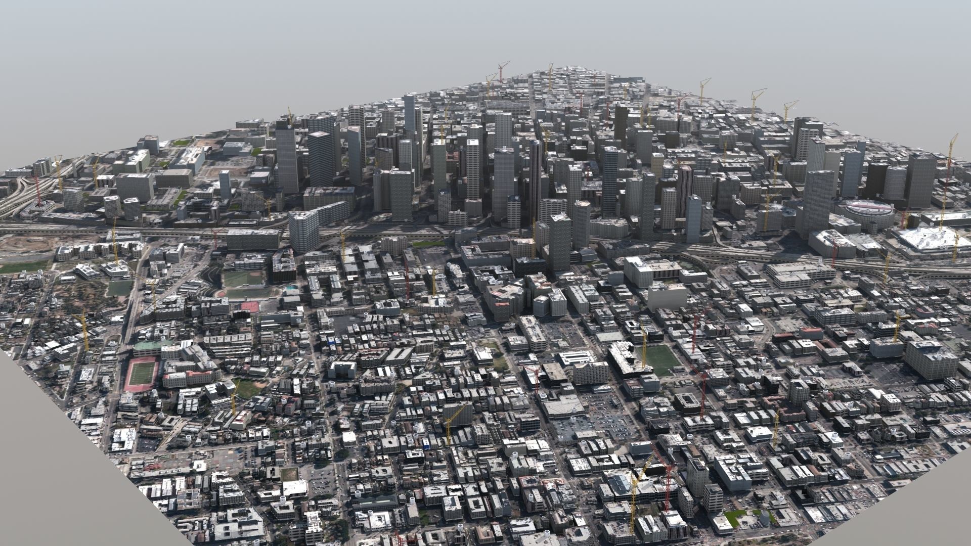 LA City Core Low-poly 3D model_16