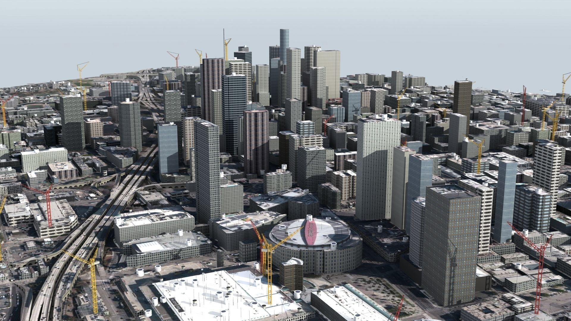 LA City Core Low-poly 3D model_18