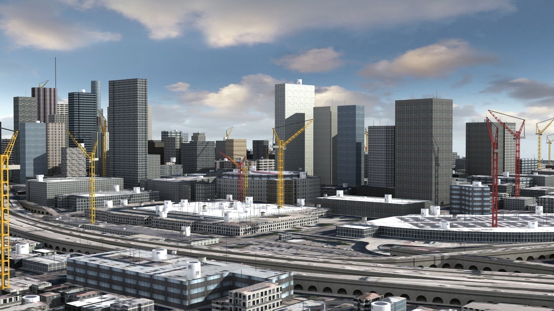 LA City Core Low-poly 3D model_23