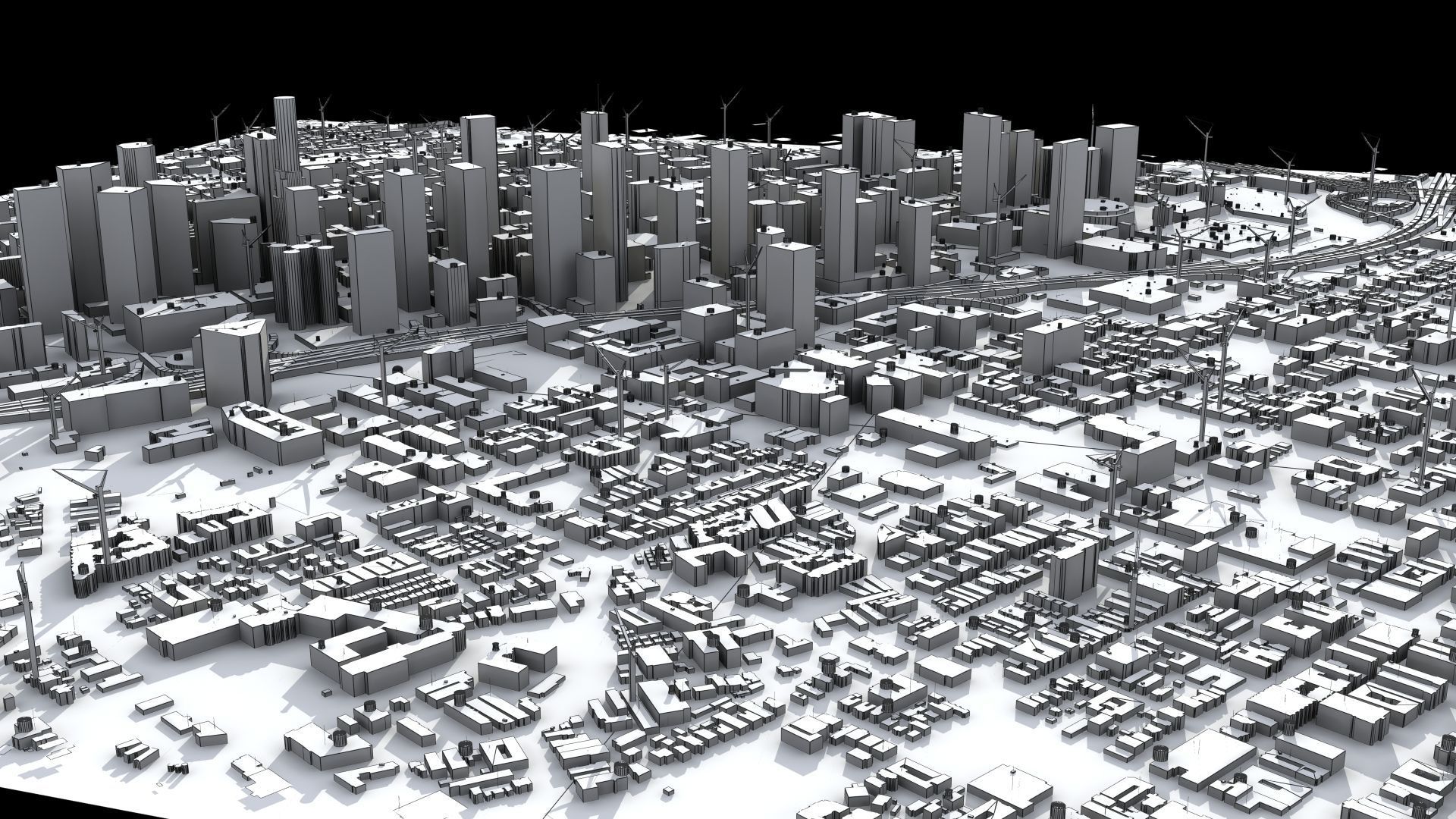 LA City Core Low-poly 3D model_26