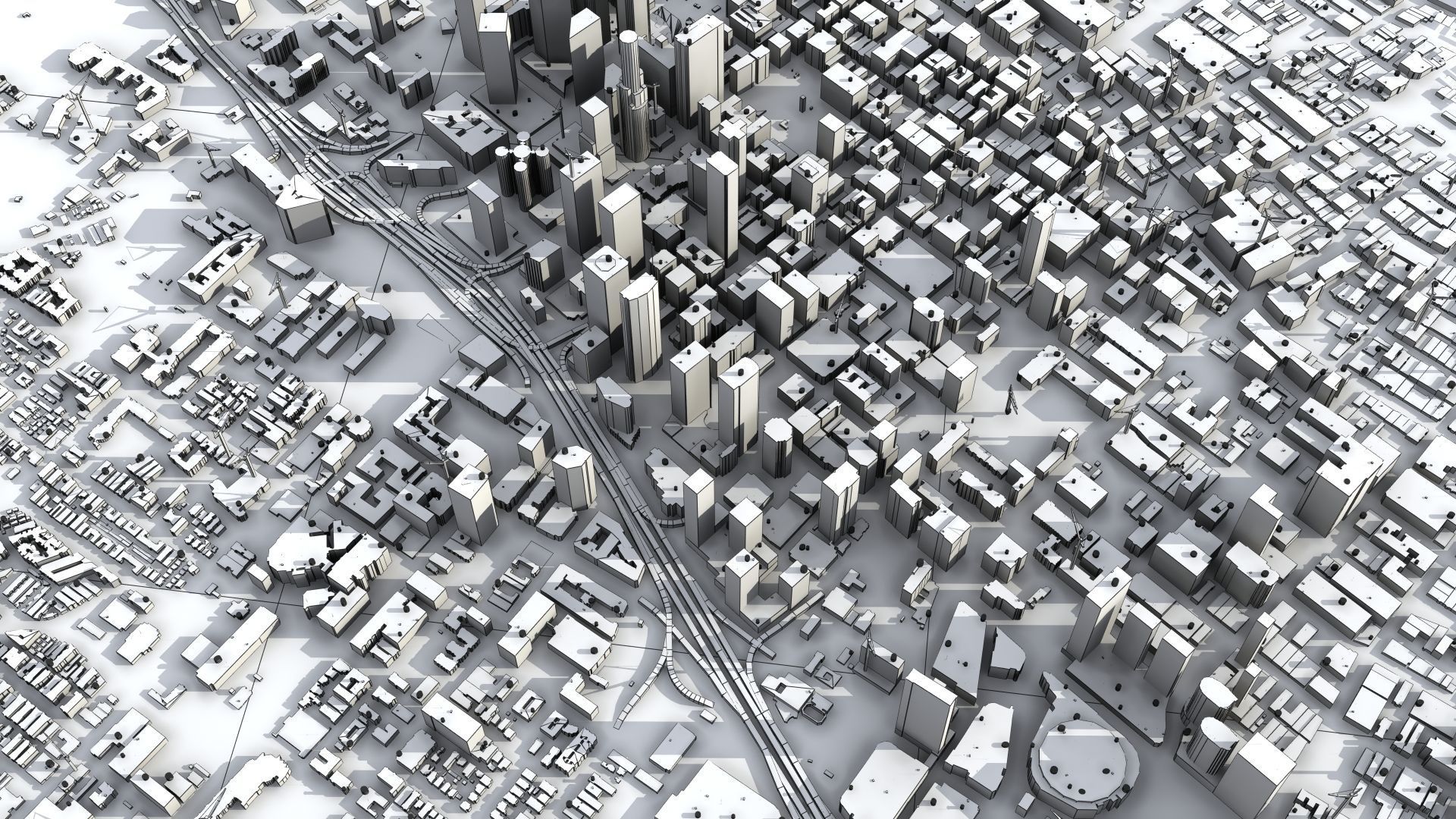 LA City Core Low-poly 3D model_37