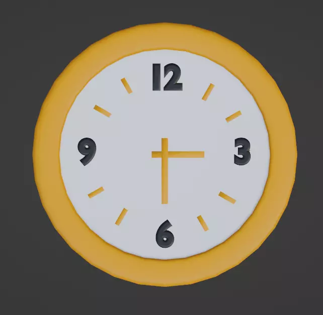 3d Clock Free low-poly 3D model