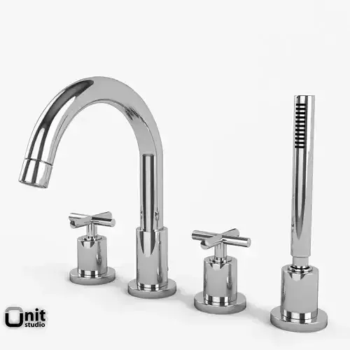 Bathtub Faucet with shower mixer Helix series by Hudson Reed