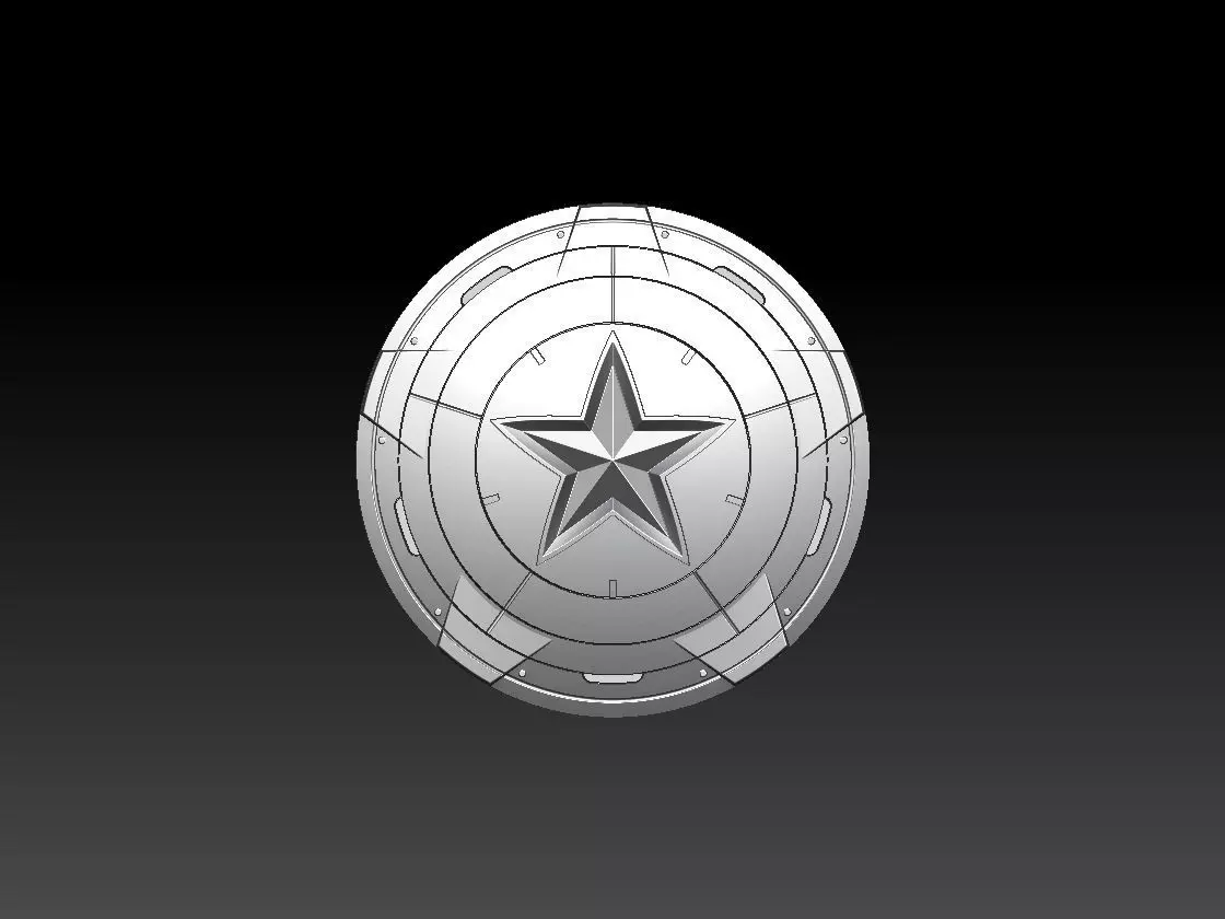 Captain America Shield STL 3D Files 3D print model 3D print model