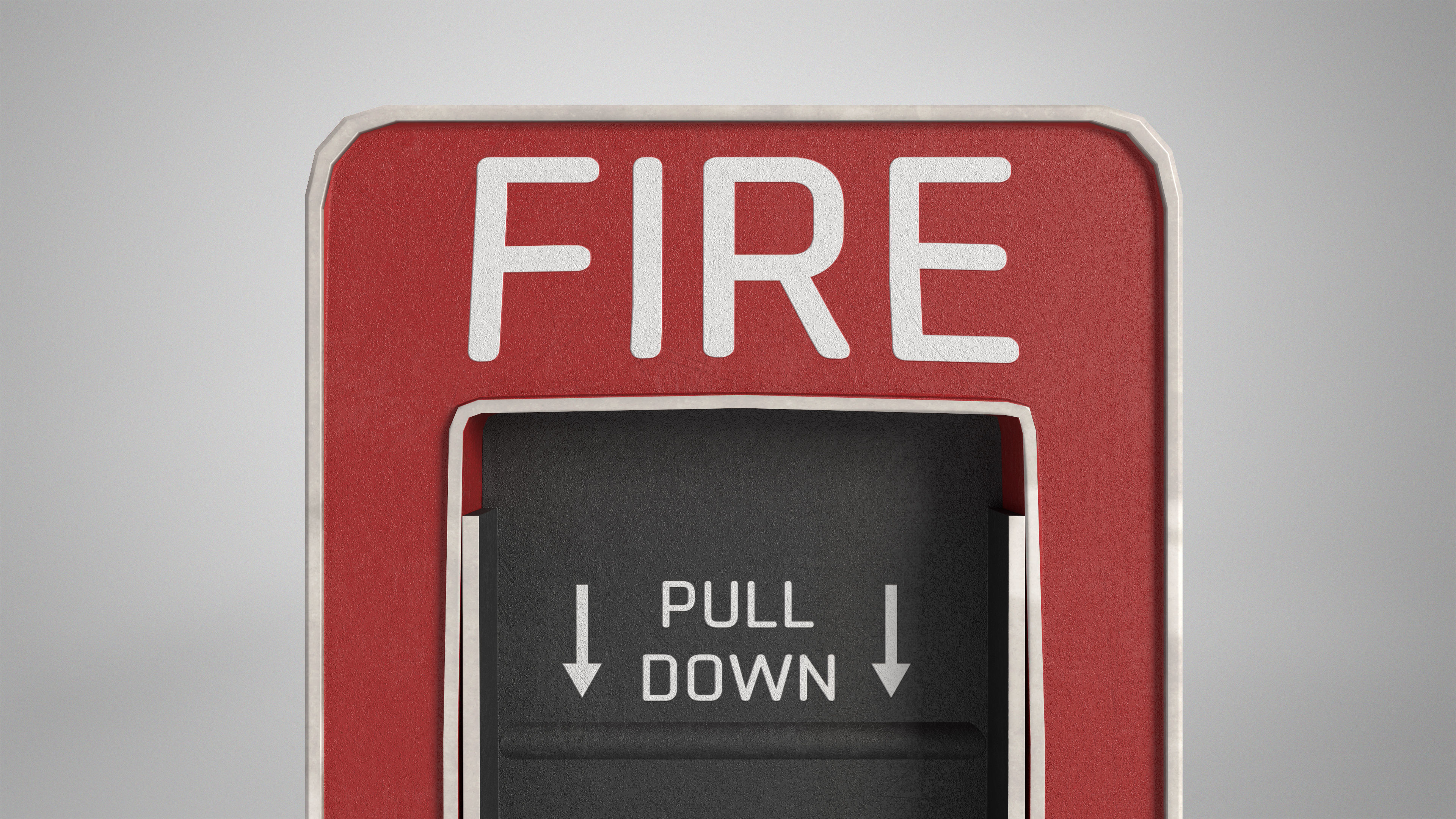 Fire Alarm Pull Station System - gameready Low-poly 3D model_6