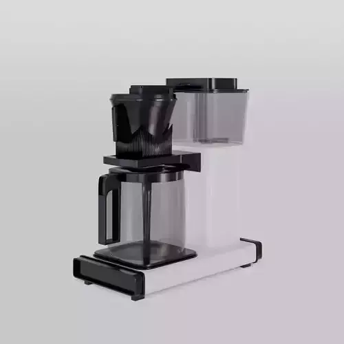 Coffee Maker KB White metallic Low-poly 3D model