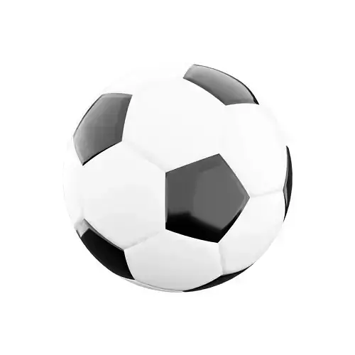 3d black and white soccer ball icon