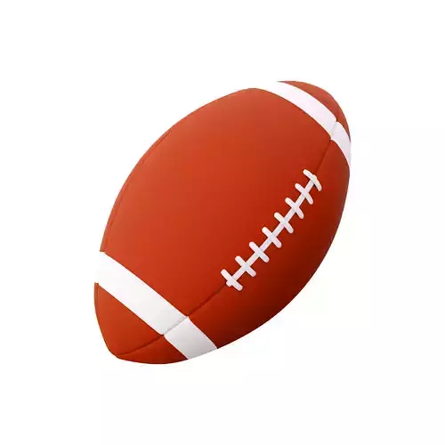 3d brown American soccer ball icon